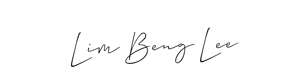 It looks lik you need a new signature style for name Lim Beng Lee. Design unique handwritten (Allison_Script) signature with our free signature maker in just a few clicks. Lim Beng Lee signature style 2 images and pictures png