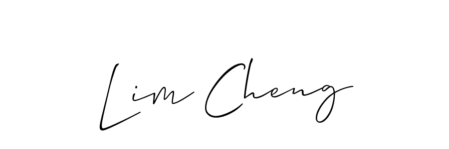 Design your own signature with our free online signature maker. With this signature software, you can create a handwritten (Allison_Script) signature for name Lim Cheng. Lim Cheng signature style 2 images and pictures png