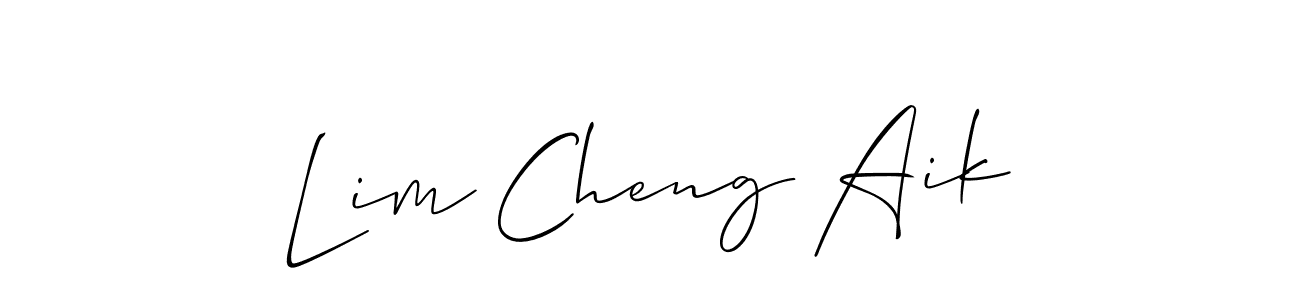 Similarly Allison_Script is the best handwritten signature design. Signature creator online .You can use it as an online autograph creator for name Lim Cheng Aik. Lim Cheng Aik signature style 2 images and pictures png