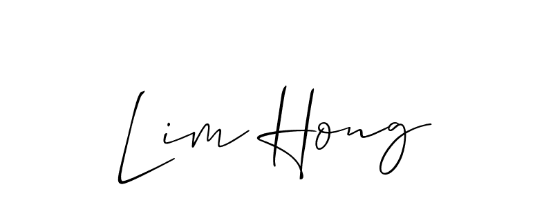Make a beautiful signature design for name Lim Hong. With this signature (Allison_Script) style, you can create a handwritten signature for free. Lim Hong signature style 2 images and pictures png