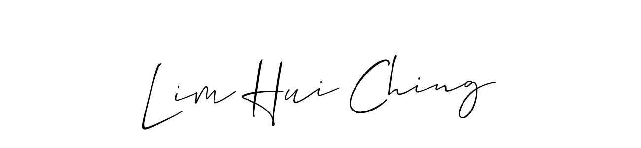 Also we have Lim Hui Ching name is the best signature style. Create professional handwritten signature collection using Allison_Script autograph style. Lim Hui Ching signature style 2 images and pictures png