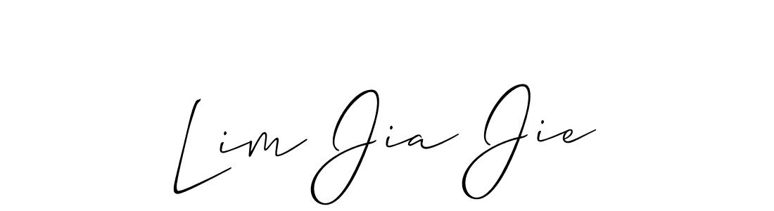 Use a signature maker to create a handwritten signature online. With this signature software, you can design (Allison_Script) your own signature for name Lim Jia Jie. Lim Jia Jie signature style 2 images and pictures png