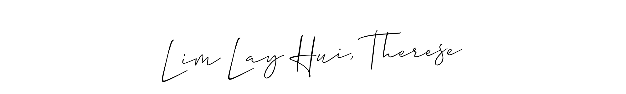 Make a beautiful signature design for name Lim Lay Hui, Therese. With this signature (Allison_Script) style, you can create a handwritten signature for free. Lim Lay Hui, Therese signature style 2 images and pictures png