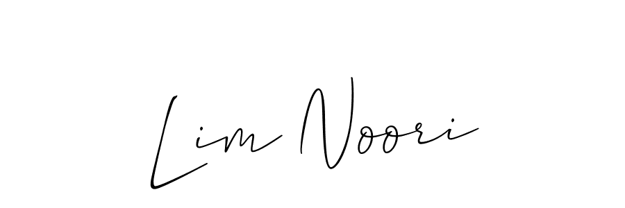Use a signature maker to create a handwritten signature online. With this signature software, you can design (Allison_Script) your own signature for name Lim Noori. Lim Noori signature style 2 images and pictures png