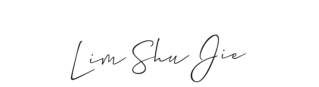 Similarly Allison_Script is the best handwritten signature design. Signature creator online .You can use it as an online autograph creator for name Lim Shu Jie. Lim Shu Jie signature style 2 images and pictures png