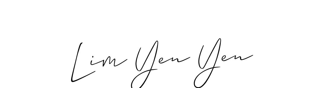 How to make Lim Yen Yen signature? Allison_Script is a professional autograph style. Create handwritten signature for Lim Yen Yen name. Lim Yen Yen signature style 2 images and pictures png