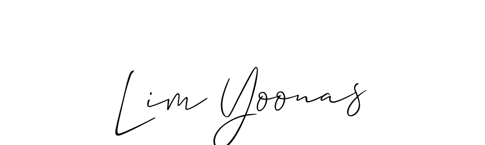 Also we have Lim Yoonas name is the best signature style. Create professional handwritten signature collection using Allison_Script autograph style. Lim Yoonas signature style 2 images and pictures png