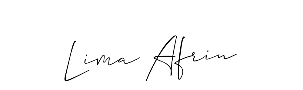 Make a beautiful signature design for name Lima Afrin. With this signature (Allison_Script) style, you can create a handwritten signature for free. Lima Afrin signature style 2 images and pictures png