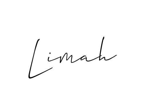 Allison_Script is a professional signature style that is perfect for those who want to add a touch of class to their signature. It is also a great choice for those who want to make their signature more unique. Get Limah name to fancy signature for free. Limah signature style 2 images and pictures png