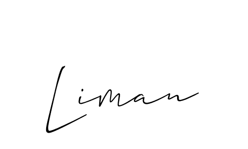 How to make Liman name signature. Use Allison_Script style for creating short signs online. This is the latest handwritten sign. Liman signature style 2 images and pictures png
