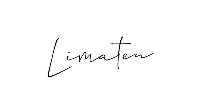 Design your own signature with our free online signature maker. With this signature software, you can create a handwritten (Allison_Script) signature for name Limaten. Limaten signature style 2 images and pictures png