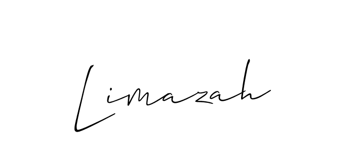 You should practise on your own different ways (Allison_Script) to write your name (Limazah) in signature. don't let someone else do it for you. Limazah signature style 2 images and pictures png