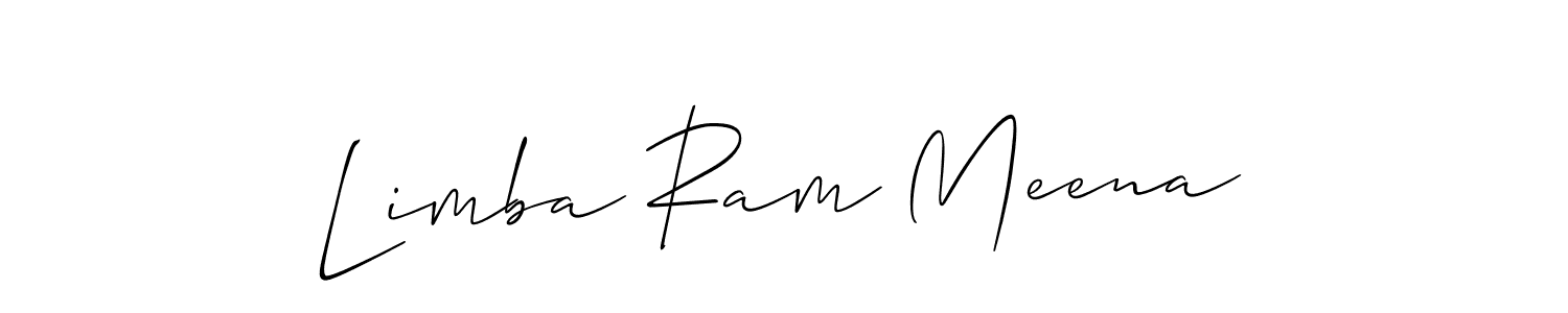 How to Draw Limba Ram Meena signature style? Allison_Script is a latest design signature styles for name Limba Ram Meena. Limba Ram Meena signature style 2 images and pictures png