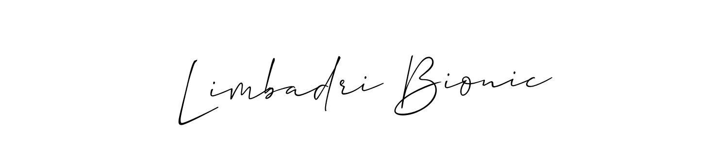 Also we have Limbadri Bionic name is the best signature style. Create professional handwritten signature collection using Allison_Script autograph style. Limbadri Bionic signature style 2 images and pictures png
