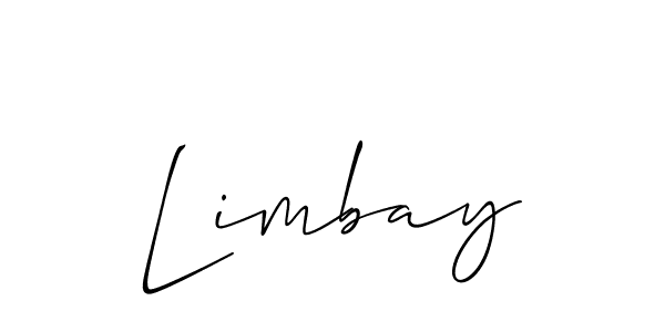 Design your own signature with our free online signature maker. With this signature software, you can create a handwritten (Allison_Script) signature for name Limbay. Limbay signature style 2 images and pictures png