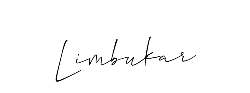 if you are searching for the best signature style for your name Limbukar. so please give up your signature search. here we have designed multiple signature styles  using Allison_Script. Limbukar signature style 2 images and pictures png
