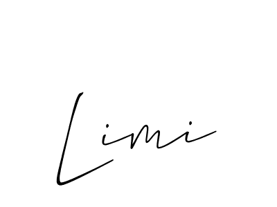 Design your own signature with our free online signature maker. With this signature software, you can create a handwritten (Allison_Script) signature for name Limi. Limi signature style 2 images and pictures png