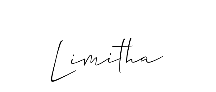 Similarly Allison_Script is the best handwritten signature design. Signature creator online .You can use it as an online autograph creator for name Limitha. Limitha signature style 2 images and pictures png
