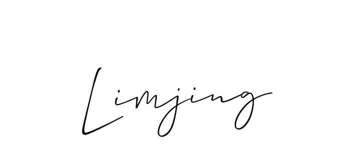 Create a beautiful signature design for name Limjing. With this signature (Allison_Script) fonts, you can make a handwritten signature for free. Limjing signature style 2 images and pictures png