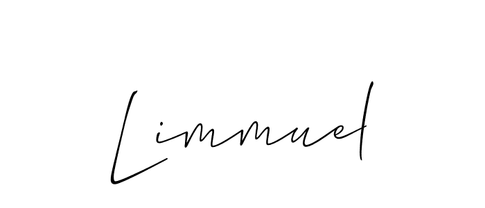 You should practise on your own different ways (Allison_Script) to write your name (Limmuel) in signature. don't let someone else do it for you. Limmuel signature style 2 images and pictures png