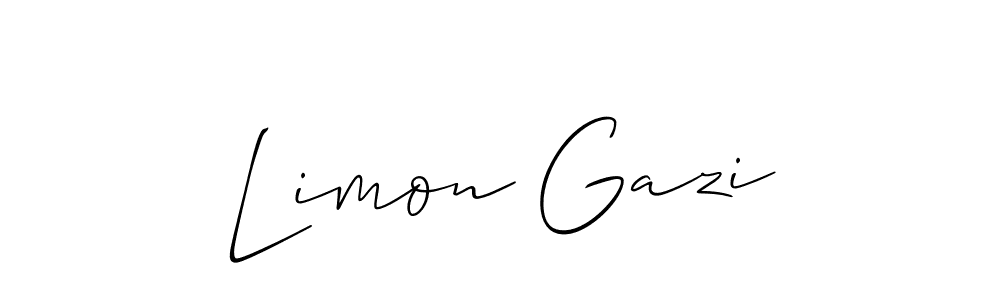 Make a short Limon Gazi signature style. Manage your documents anywhere anytime using Allison_Script. Create and add eSignatures, submit forms, share and send files easily. Limon Gazi signature style 2 images and pictures png
