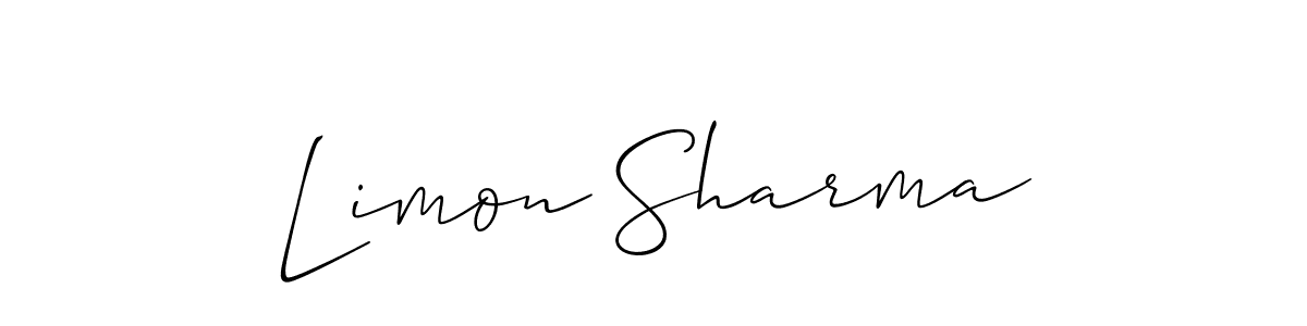 Similarly Allison_Script is the best handwritten signature design. Signature creator online .You can use it as an online autograph creator for name Limon Sharma. Limon Sharma signature style 2 images and pictures png