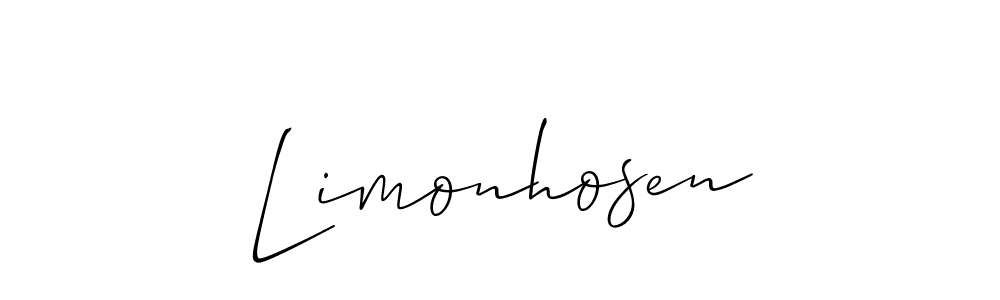 It looks lik you need a new signature style for name Limonhosen. Design unique handwritten (Allison_Script) signature with our free signature maker in just a few clicks. Limonhosen signature style 2 images and pictures png