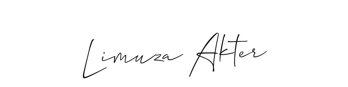 Make a beautiful signature design for name Limuza Akter. Use this online signature maker to create a handwritten signature for free. Limuza Akter signature style 2 images and pictures png