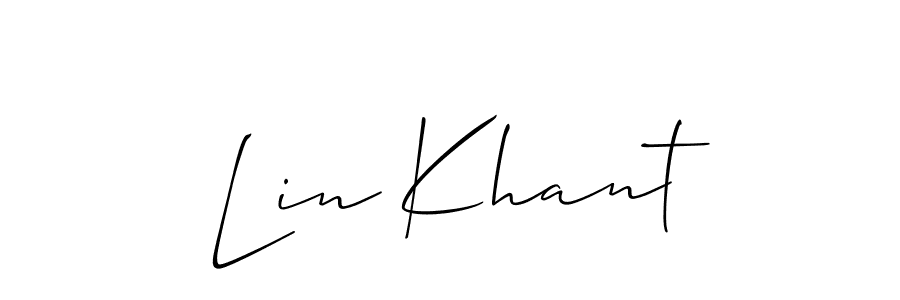 How to make Lin Khant name signature. Use Allison_Script style for creating short signs online. This is the latest handwritten sign. Lin Khant signature style 2 images and pictures png