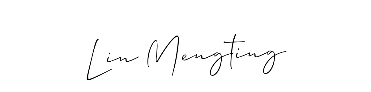 Use a signature maker to create a handwritten signature online. With this signature software, you can design (Allison_Script) your own signature for name Lin Mengting. Lin Mengting signature style 2 images and pictures png