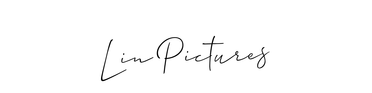 The best way (Allison_Script) to make a short signature is to pick only two or three words in your name. The name Lin Pictures include a total of six letters. For converting this name. Lin Pictures signature style 2 images and pictures png