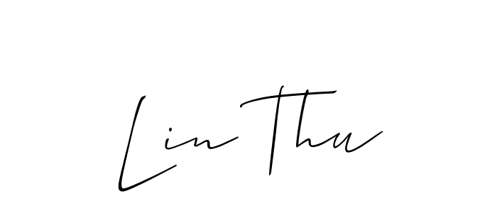 Use a signature maker to create a handwritten signature online. With this signature software, you can design (Allison_Script) your own signature for name Lin Thu. Lin Thu signature style 2 images and pictures png