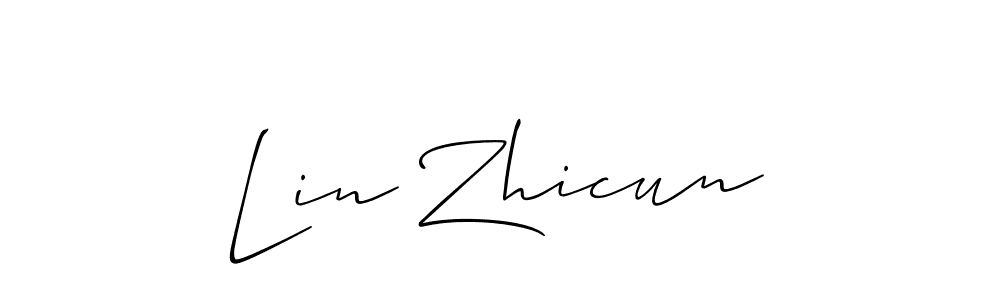 How to make Lin Zhicun signature? Allison_Script is a professional autograph style. Create handwritten signature for Lin Zhicun name. Lin Zhicun signature style 2 images and pictures png