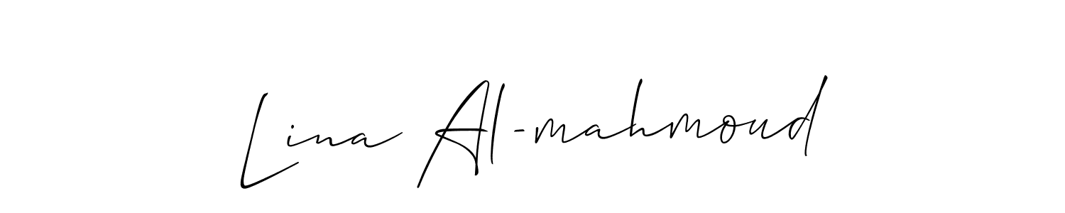 Make a short Lina Al-mahmoud signature style. Manage your documents anywhere anytime using Allison_Script. Create and add eSignatures, submit forms, share and send files easily. Lina Al-mahmoud signature style 2 images and pictures png
