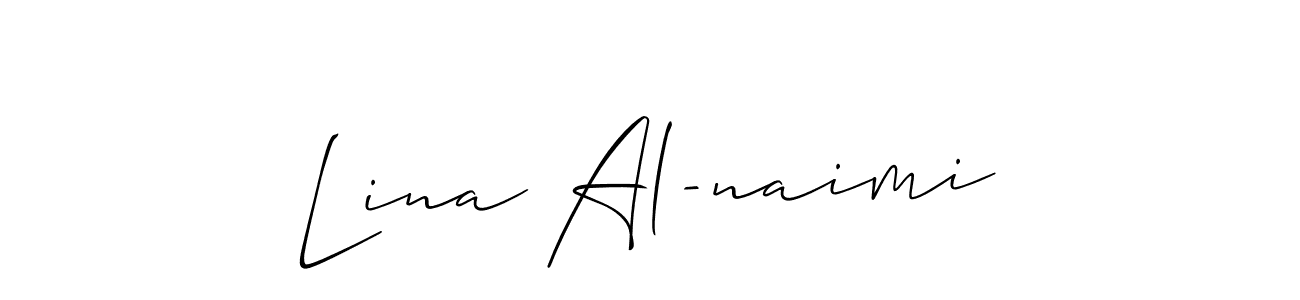 Similarly Allison_Script is the best handwritten signature design. Signature creator online .You can use it as an online autograph creator for name Lina Al-naimi. Lina Al-naimi signature style 2 images and pictures png