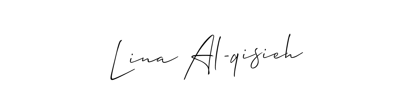 This is the best signature style for the Lina Al-qisieh name. Also you like these signature font (Allison_Script). Mix name signature. Lina Al-qisieh signature style 2 images and pictures png