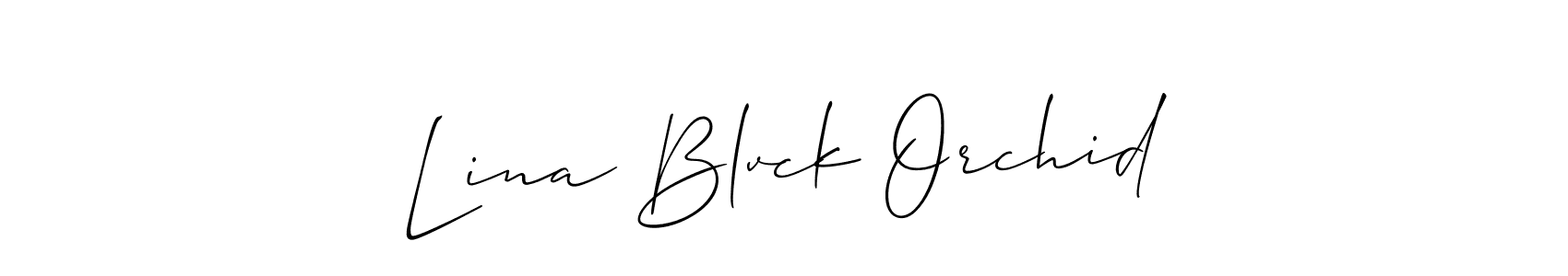 It looks lik you need a new signature style for name Lina Blvck Orchid. Design unique handwritten (Allison_Script) signature with our free signature maker in just a few clicks. Lina Blvck Orchid signature style 2 images and pictures png