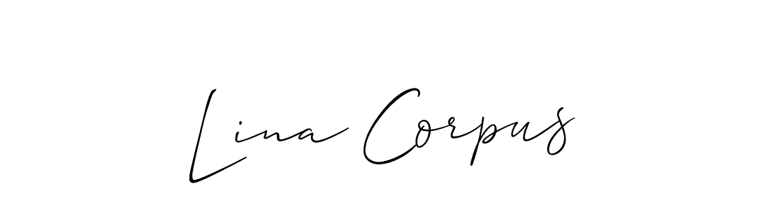 Once you've used our free online signature maker to create your best signature Allison_Script style, it's time to enjoy all of the benefits that Lina Corpus name signing documents. Lina Corpus signature style 2 images and pictures png