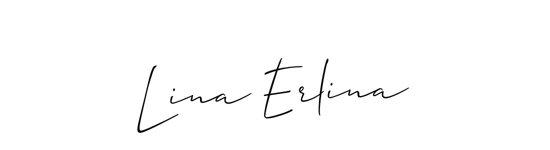 Design your own signature with our free online signature maker. With this signature software, you can create a handwritten (Allison_Script) signature for name Lina Erlina. Lina Erlina signature style 2 images and pictures png