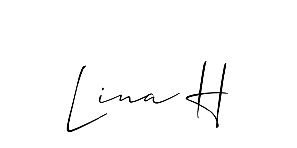 You can use this online signature creator to create a handwritten signature for the name Lina H. This is the best online autograph maker. Lina H signature style 2 images and pictures png