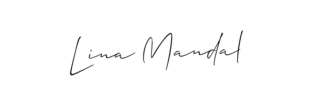 Similarly Allison_Script is the best handwritten signature design. Signature creator online .You can use it as an online autograph creator for name Lina Mandal. Lina Mandal signature style 2 images and pictures png