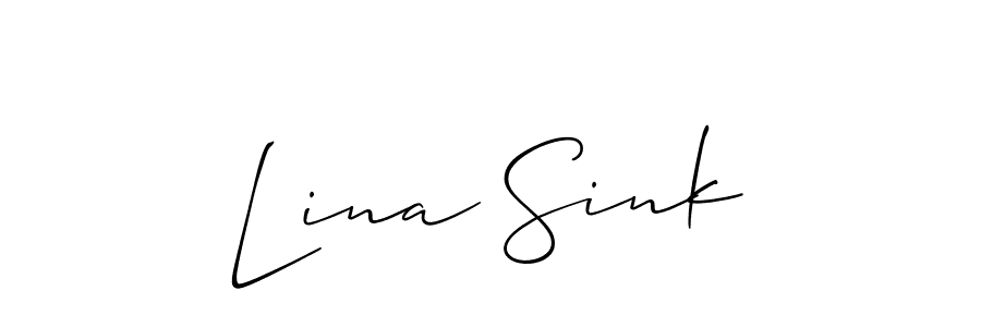 Make a short Lina Sink signature style. Manage your documents anywhere anytime using Allison_Script. Create and add eSignatures, submit forms, share and send files easily. Lina Sink signature style 2 images and pictures png