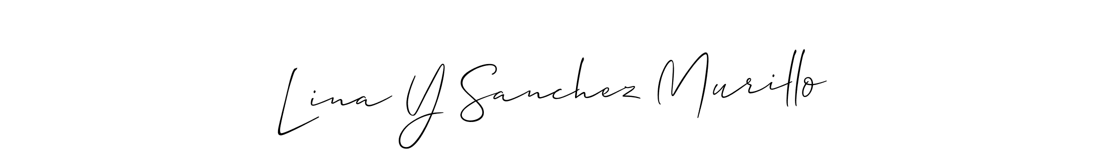 Similarly Allison_Script is the best handwritten signature design. Signature creator online .You can use it as an online autograph creator for name Lina Y Sanchez Murillo. Lina Y Sanchez Murillo signature style 2 images and pictures png