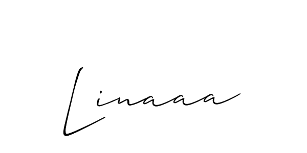 Linaaa stylish signature style. Best Handwritten Sign (Allison_Script) for my name. Handwritten Signature Collection Ideas for my name Linaaa. Linaaa signature style 2 images and pictures png