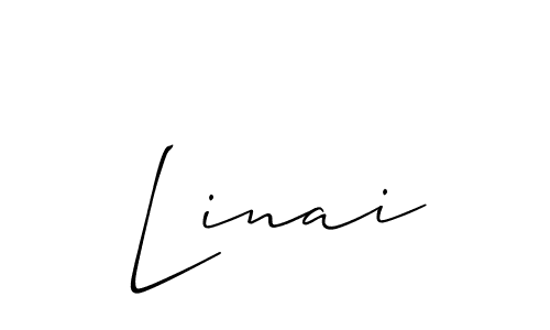 It looks lik you need a new signature style for name Linai. Design unique handwritten (Allison_Script) signature with our free signature maker in just a few clicks. Linai signature style 2 images and pictures png