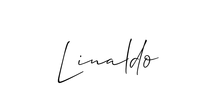 Allison_Script is a professional signature style that is perfect for those who want to add a touch of class to their signature. It is also a great choice for those who want to make their signature more unique. Get Linaldo name to fancy signature for free. Linaldo signature style 2 images and pictures png