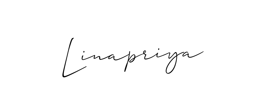 Best and Professional Signature Style for Linapriya. Allison_Script Best Signature Style Collection. Linapriya signature style 2 images and pictures png