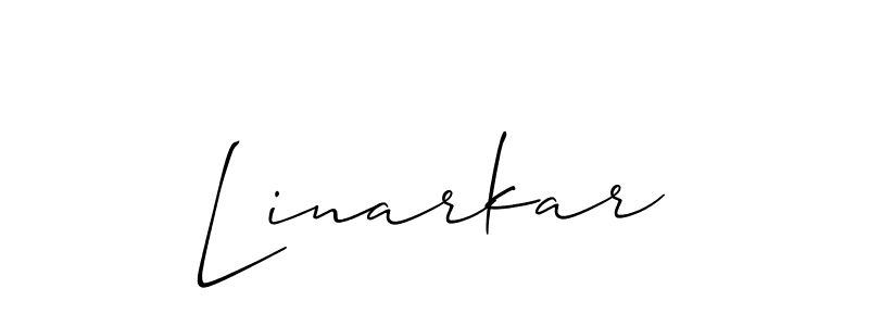 Make a beautiful signature design for name Linarkar. With this signature (Allison_Script) style, you can create a handwritten signature for free. Linarkar signature style 2 images and pictures png