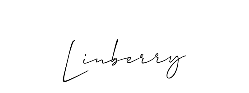 Create a beautiful signature design for name Linberry. With this signature (Allison_Script) fonts, you can make a handwritten signature for free. Linberry signature style 2 images and pictures png