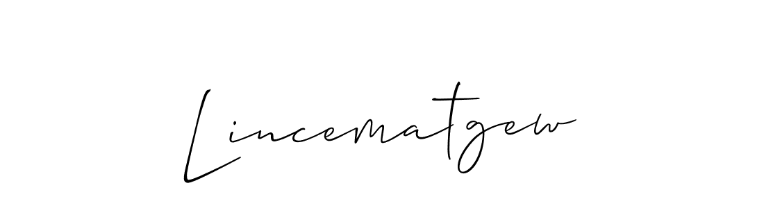Make a beautiful signature design for name Lincematgew. With this signature (Allison_Script) style, you can create a handwritten signature for free. Lincematgew signature style 2 images and pictures png